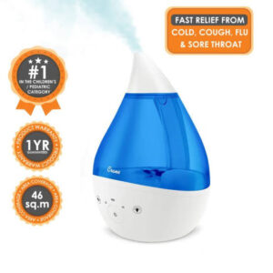 Crane Drop 4-in-1 Ultrasonic Cool Mist Humidifier with Sound Machine & Night Light